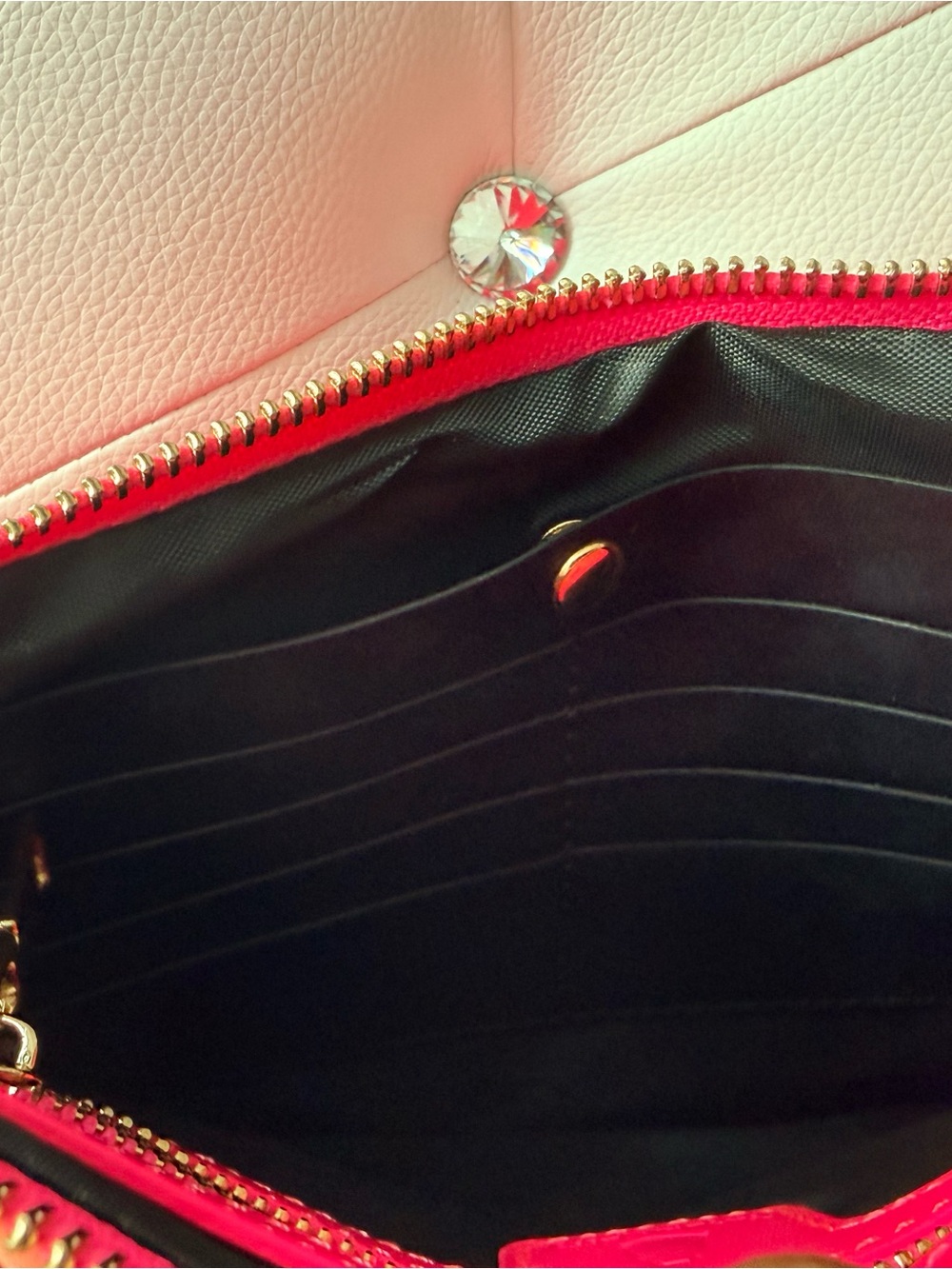 TOTE & CARRY Hot Pink Croc Embossed Oversized Clutch | - Picture 6 of 11